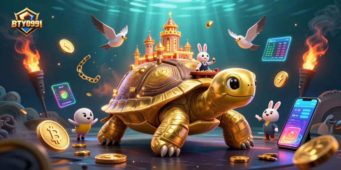 Experience the thrill of BTY0991's immersive casino world with animated characters and dynamic elements.