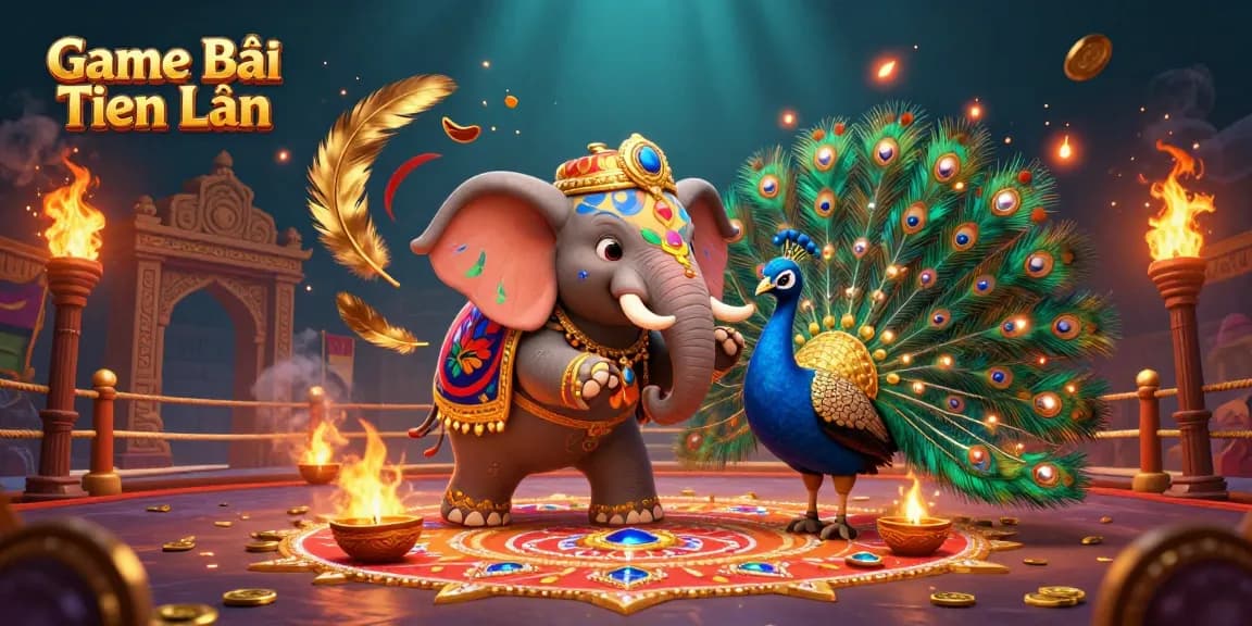 Engage in immersive gaming with Game Bài Tiến Lên, showcasing vibrant characters and dynamic elements.