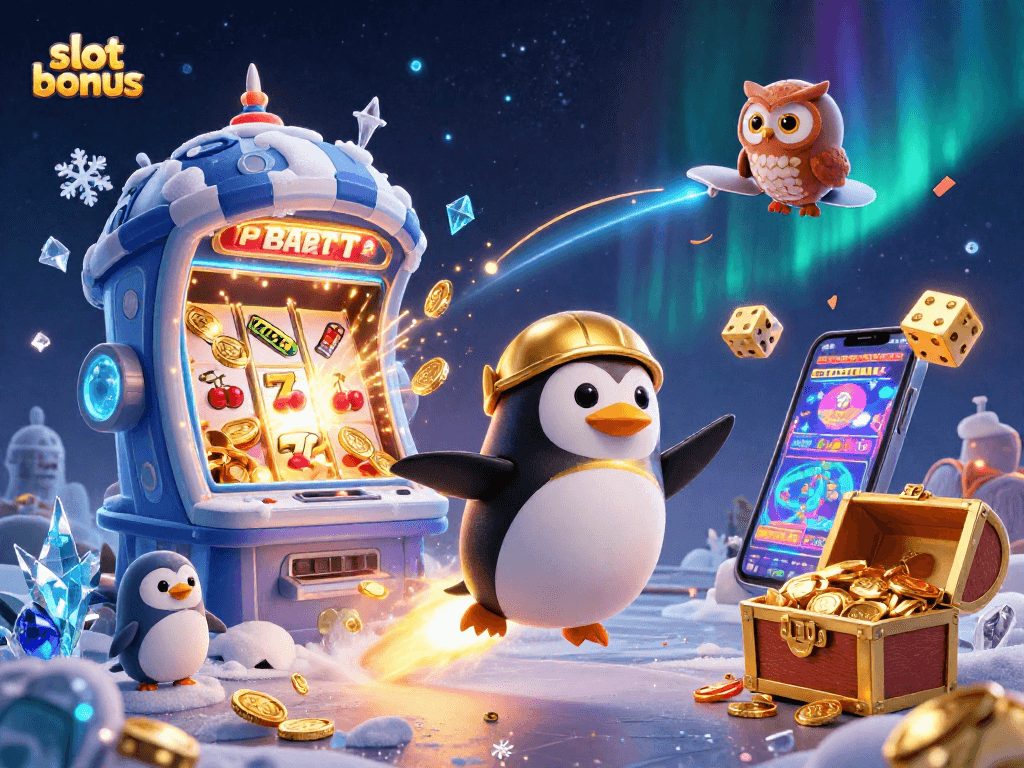 Experience thrill with slot bonus as characters burst through cosmic casino adventure.