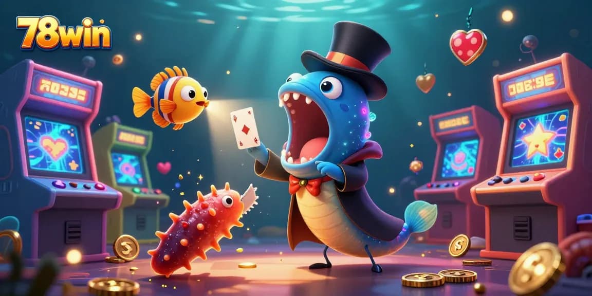 Experience winning with 78win at the colorful underwater casino filled with vibrant characters.