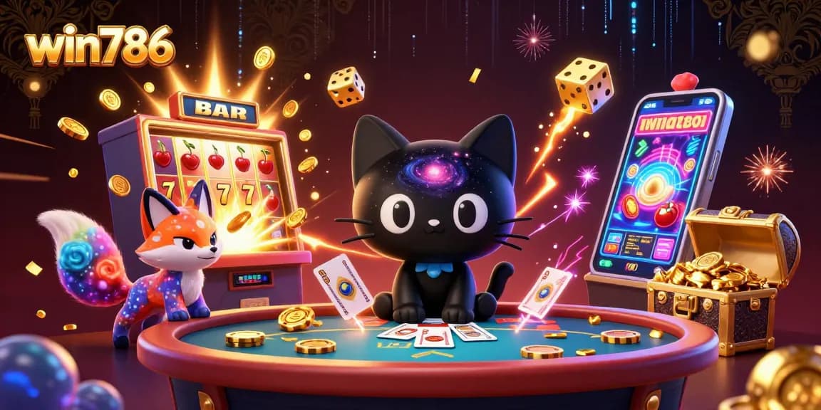Experience the vibrant world of win786 as the black hole cat pulls in casino riches amidst stunning visuals.
