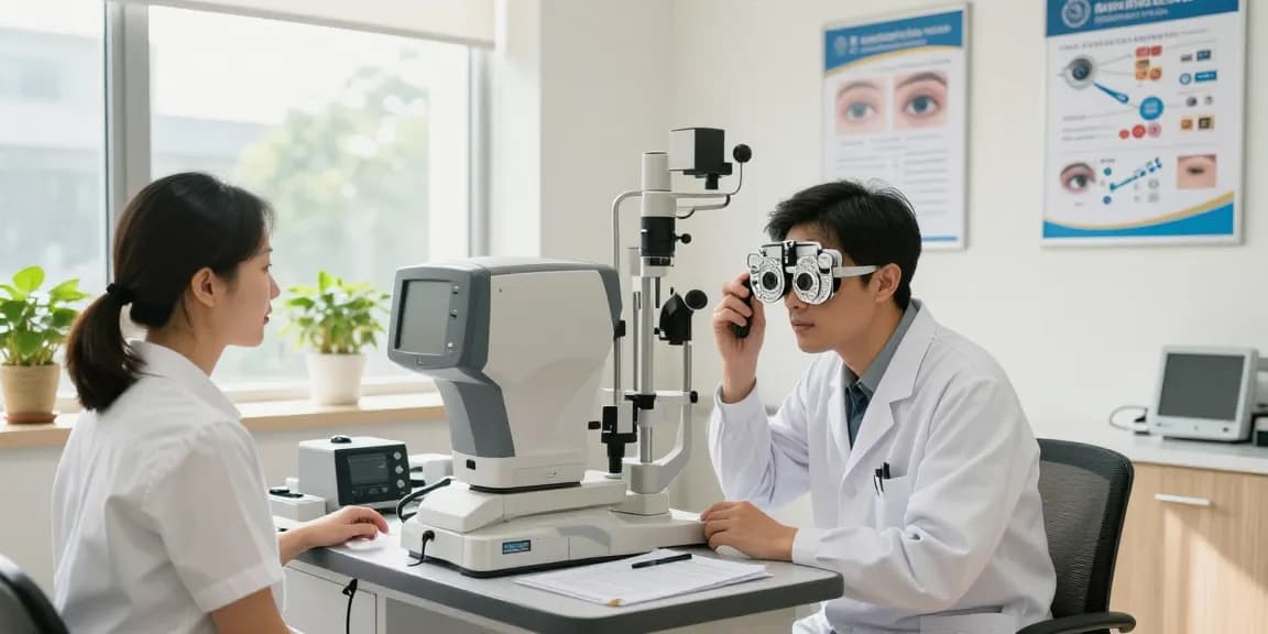 Eye care examination at SNU Eye Clinic in Seoul with advanced technology.