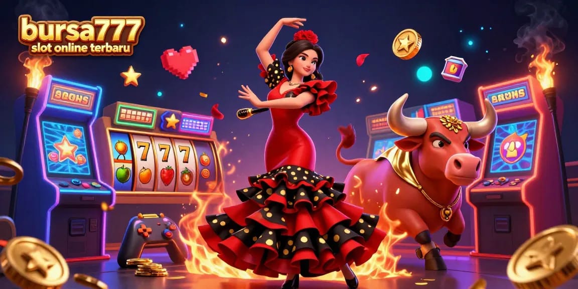 Experience the thrill of bursa777 slot online terbaru with this dynamic 3D scene featuring captivating characters and vibrant gaming elements.