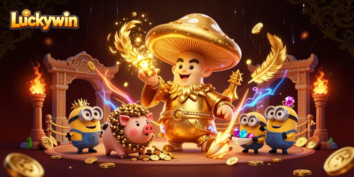 Experience the thrill of Luckywin through vibrant gaming magic and action-packed elements.
