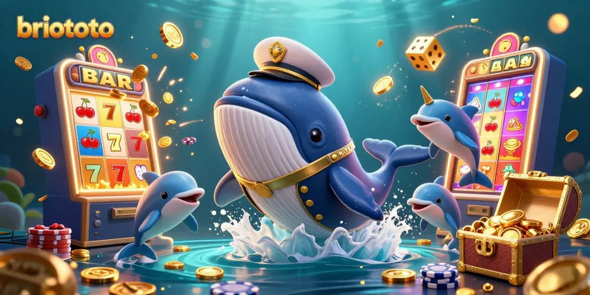 Experience thrilling moments with briototo in a vibrant underwater casino scene.