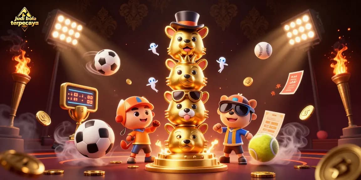 Bet on judi bola terpercaya with engaging sports elements in a festive atmosphere.