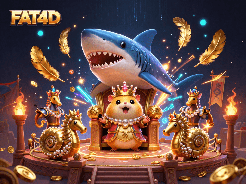 FAT4D offers fierce competition, featuring whimsical characters in a playful casino-themed setting.