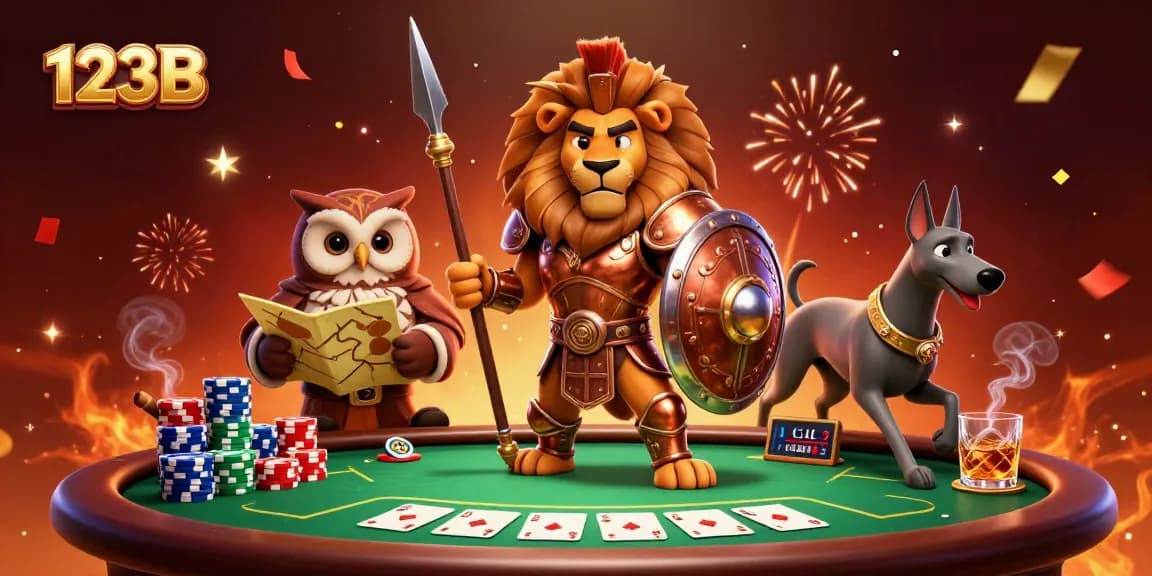Win big at 123B with a vibrant poker showdown featuring stunning 3D characters and imagery.