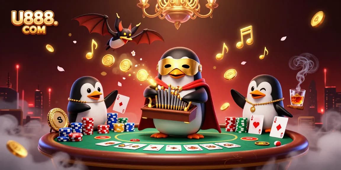 U888. COM invites players to embrace the thrill with golden coins and lively casino elements.