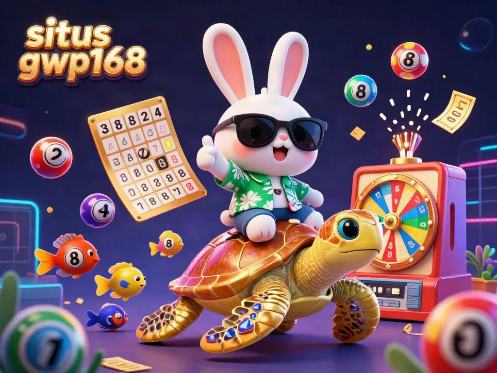 Raih kemenangan di situs gwp168 dengan ilustrasi permainan lotere yang dinamis dan penuh warna.