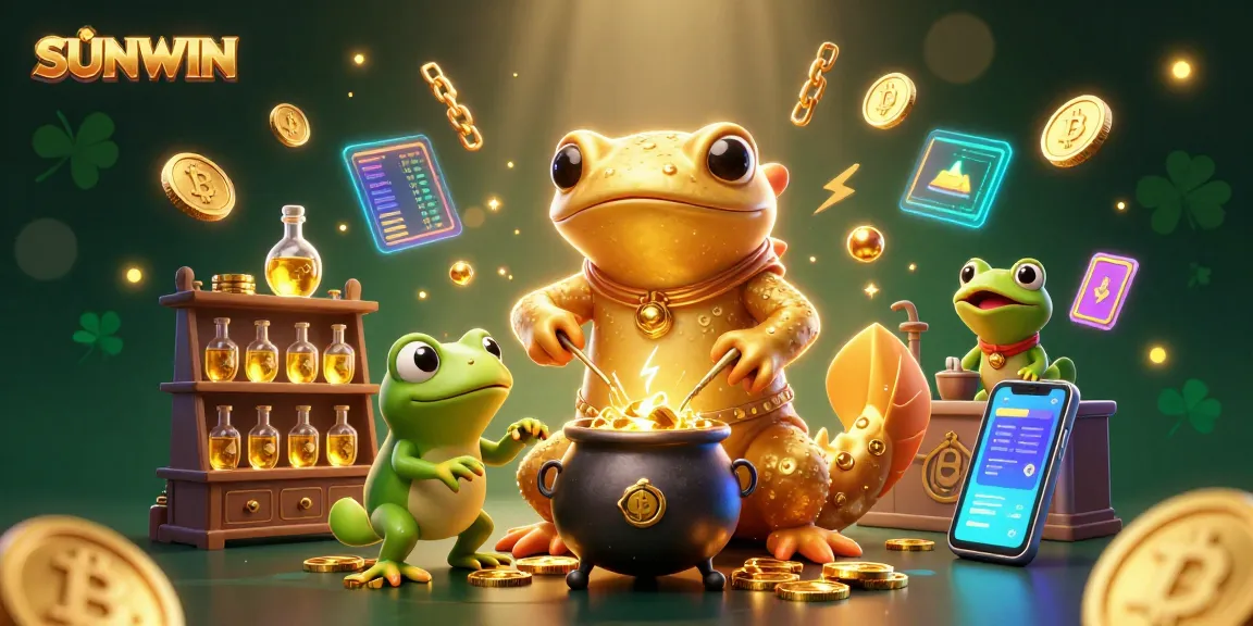 SUNWIN players engage in thrilling casino games with golden salamander alchemist and dragon assistants.