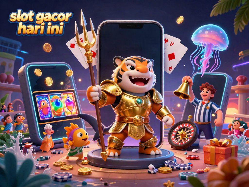 Slot gacor hari ini menghadirkan aksi seru dalam ilustrasi kasino 3D penuh warna.