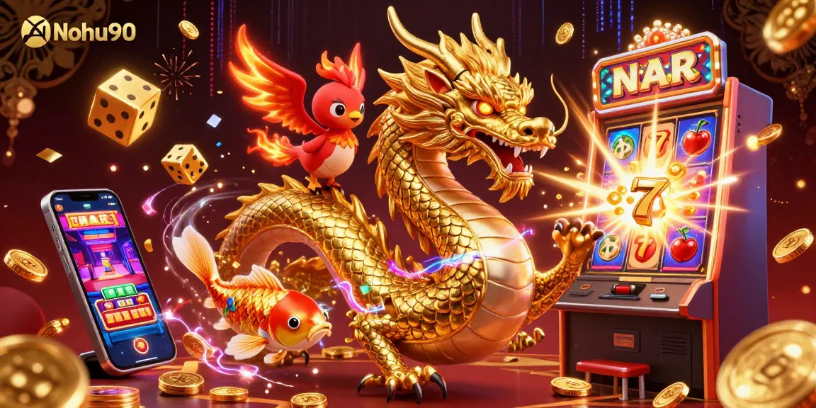 Nohu90 engages players with a 3D casino adventure, showcasing dynamic dragons, jackpots, and thrilling gameplay.