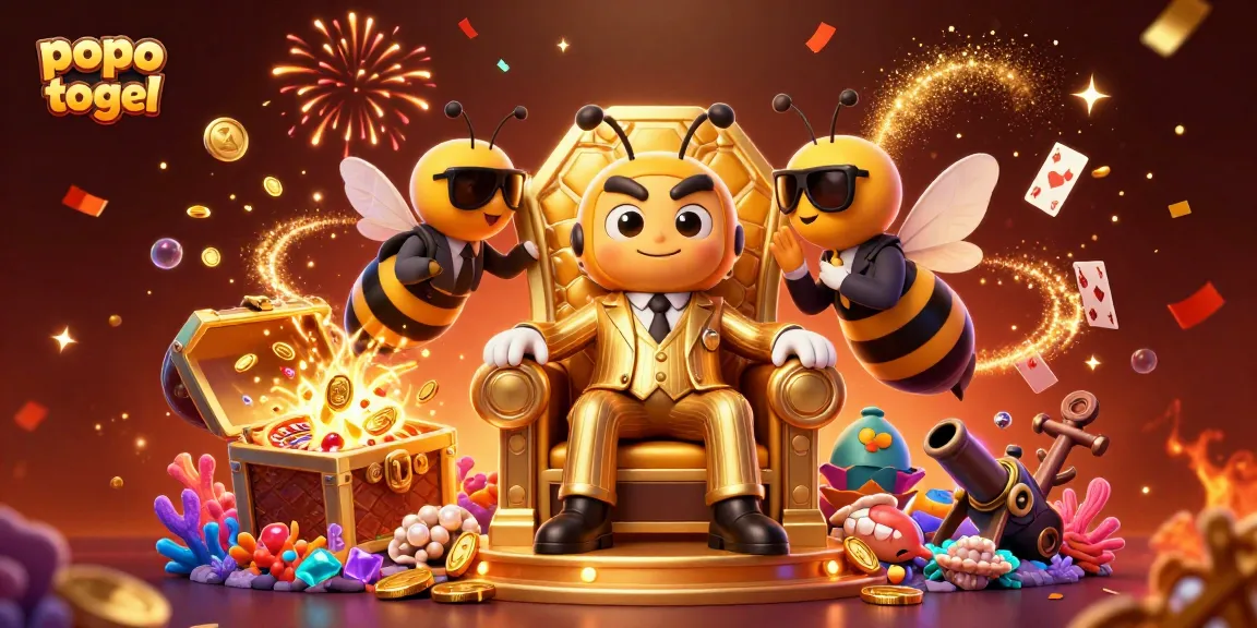 Experience the thrill of popo togel lottery with dynamic casino elements in a vibrant, detailed scene.