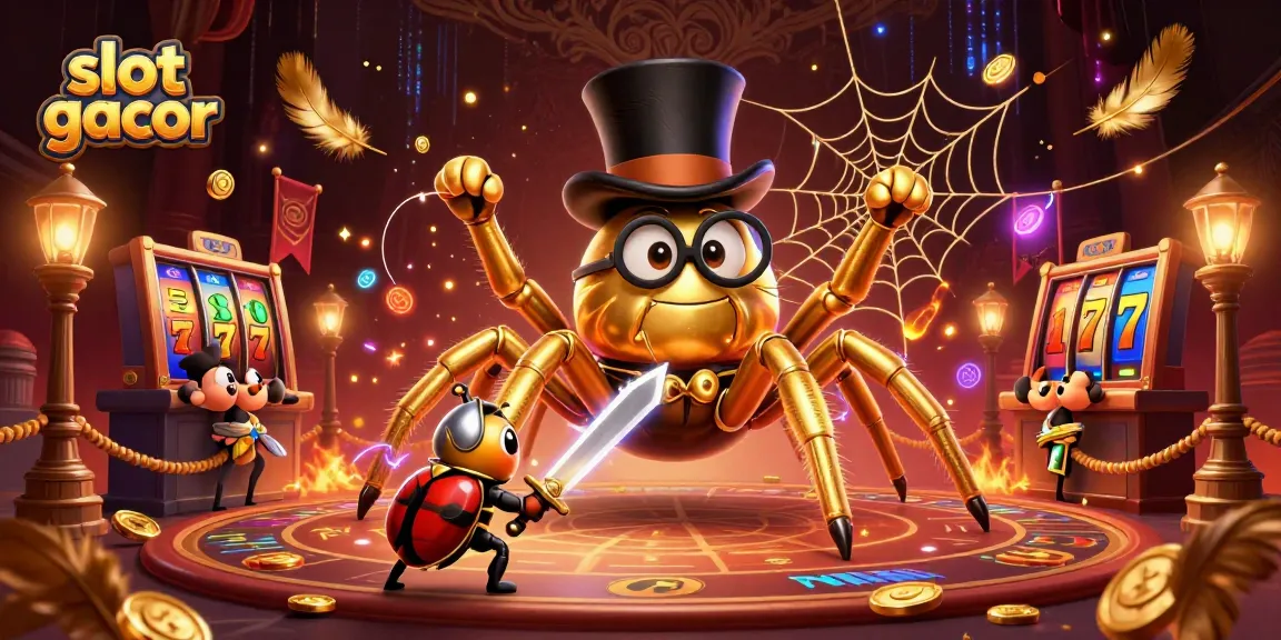 Menghadirkan permainan slot gacor dengan karakter unik dan elemen kasino yang memikat dalam ilustrasi 3D.