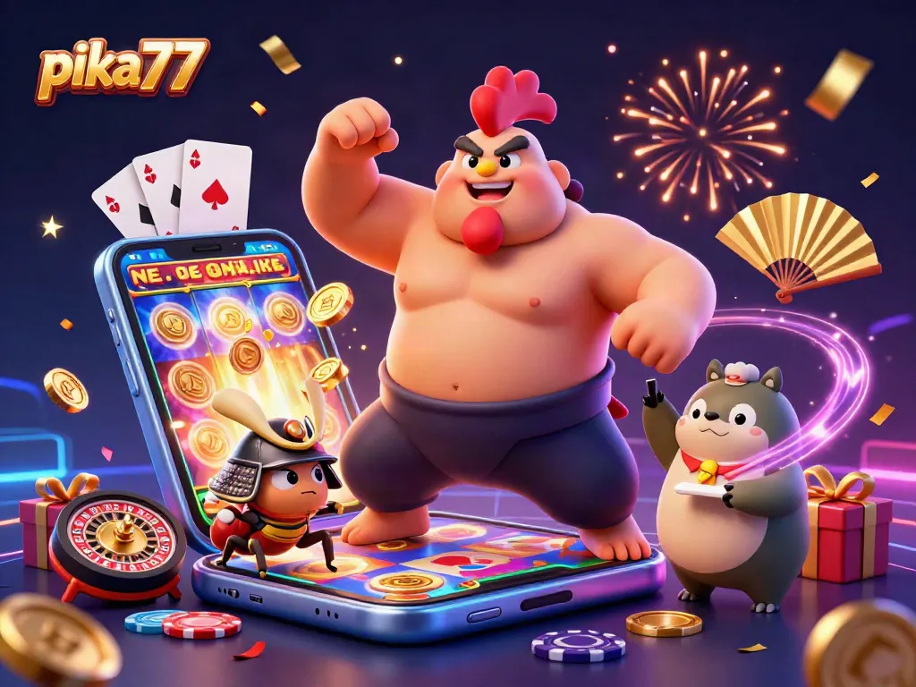 Experience thrilling gameplay at pika77 with vibrant slot games and dynamic casino characters.