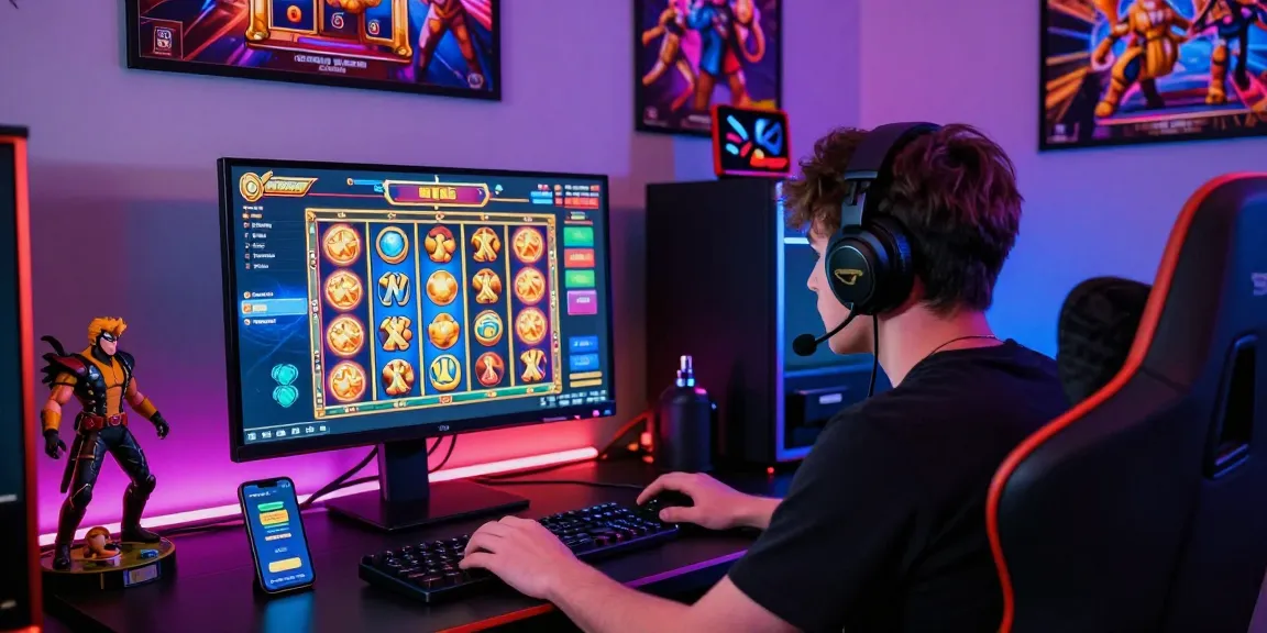 Exciting gaming setup showcasing deposit tanpa minimal benefits in vibrant online slot experience.