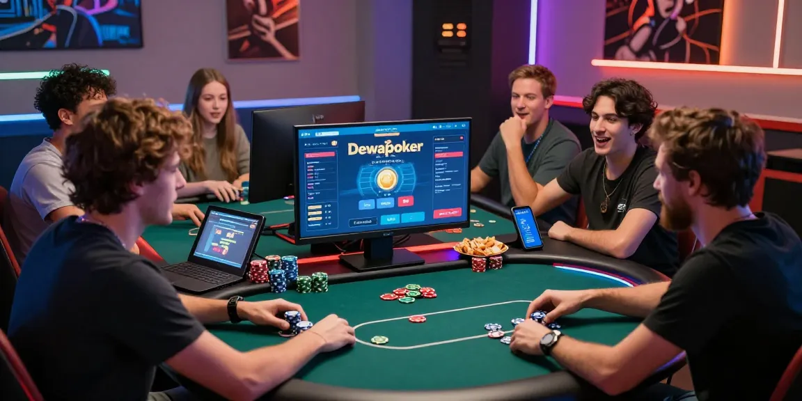 Gamer merayakan kemenangan di Dewapoker dengan suasana hangat dan penuh semangat.