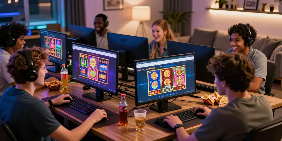 Engaged players enjoying ngamenjitu online gaming experience with vibrant screens and festive atmosphere.