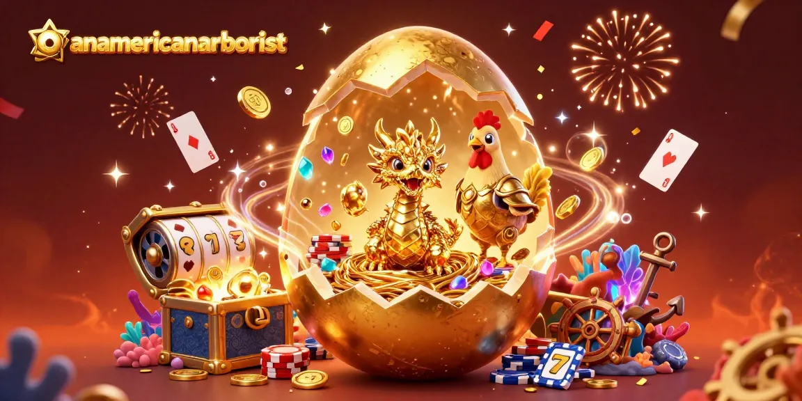 Engage with the thrilling world of anamericanarborist in a vibrant 3D casino illustration filled with gold and poker chips.