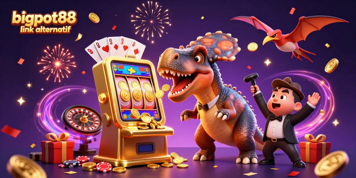 Catch flying coins with bigpot88 link alternatif as characters celebrate a jackpot payout.