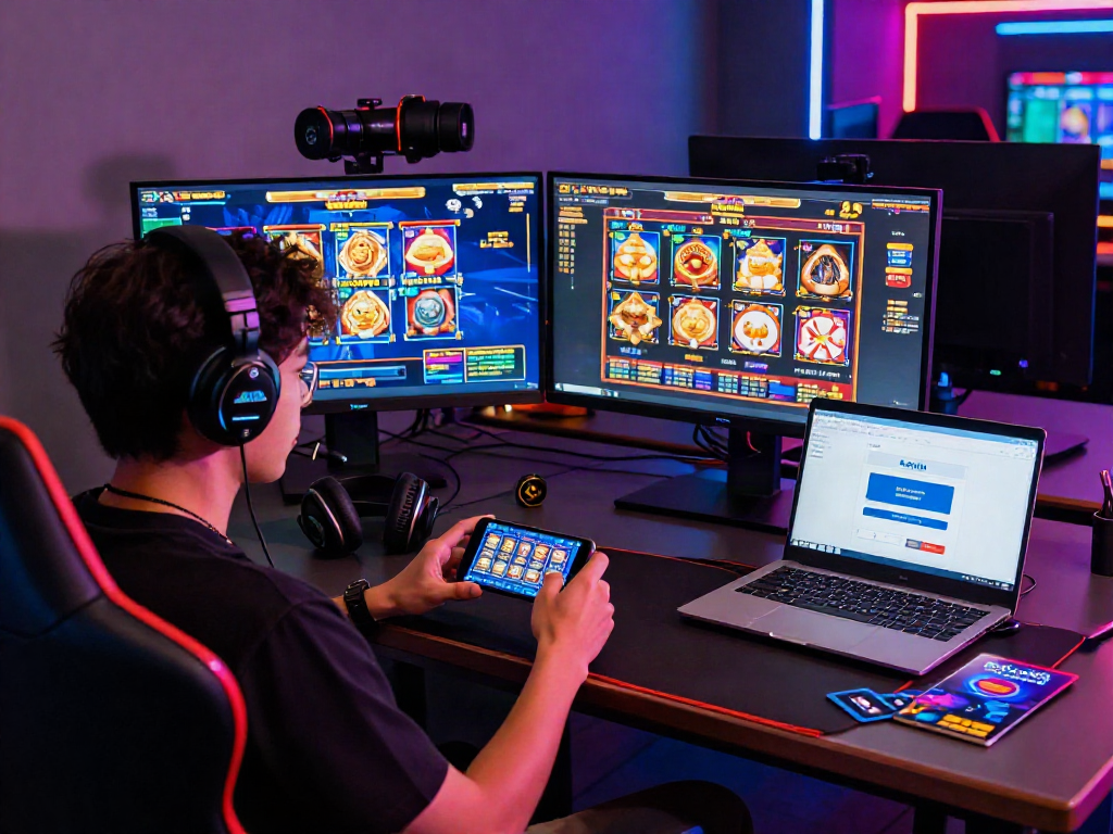 Exciting online gaming scene featuring slot resmi gameplay and DANA e-wallet integration.