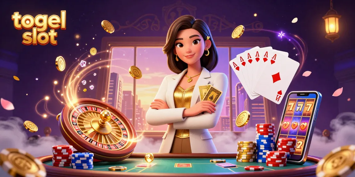 Experience the thrill of togel slot with vibrant scenes of winning decks and golden coins!