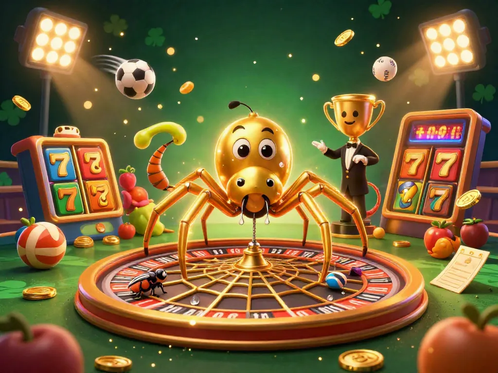 Experience thrilling moments at nz online casino with a golden spider and centipede croupier in 3D.