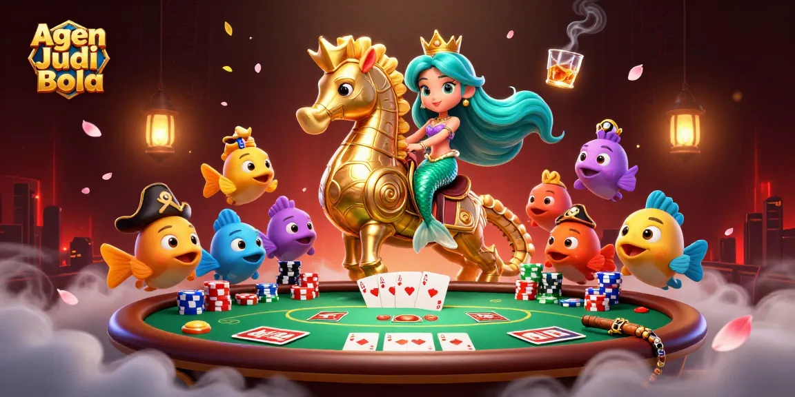 Engage in thrilling Agen Judi Bola adventures with a vibrant 3D scene featuring colorful characters and dynamic gaming elements.