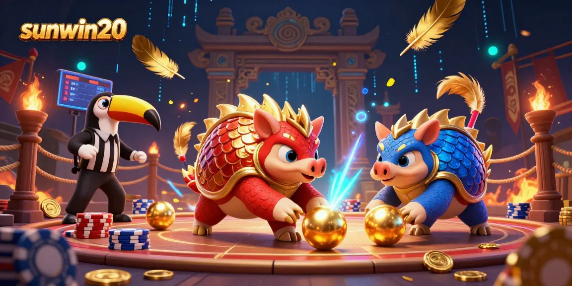 Engage with sunwin20 in thrilling casino gameplay featuring dynamic pangolin characters and vibrant action.