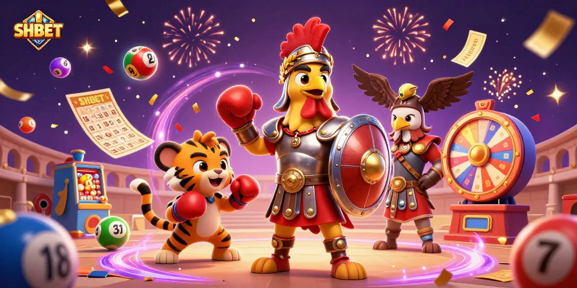 Engage in thrilling adventures with SHBET's lively casino experience featuring animated characters.