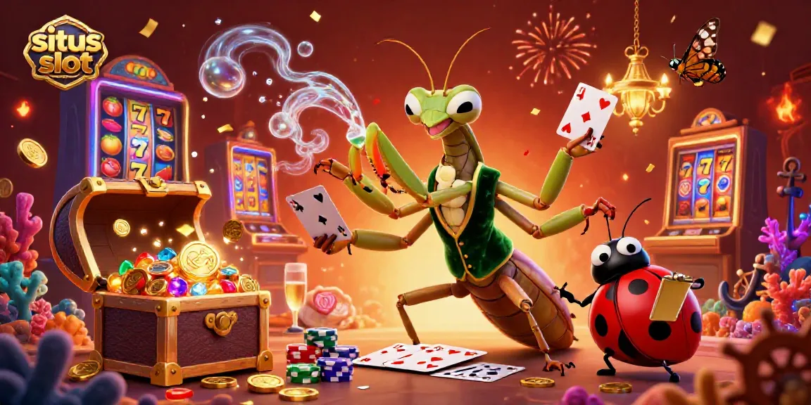 Engage with the exciting situs slot experience through a dynamic scene filled with energetic casino elements.