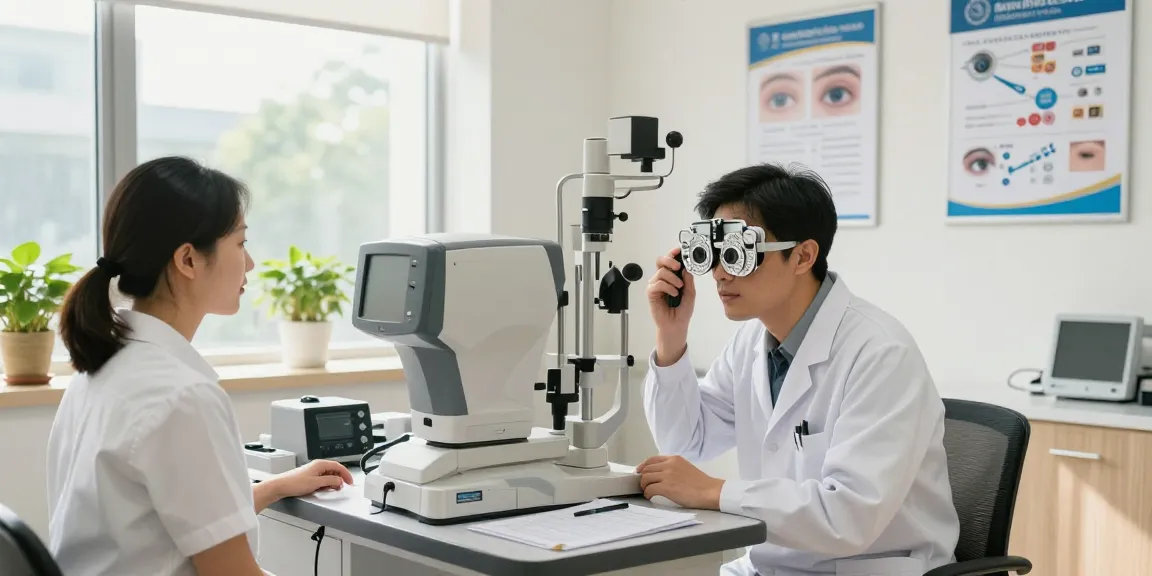 Eye care examination at SNU Eye Clinic in Seoul with advanced technology.