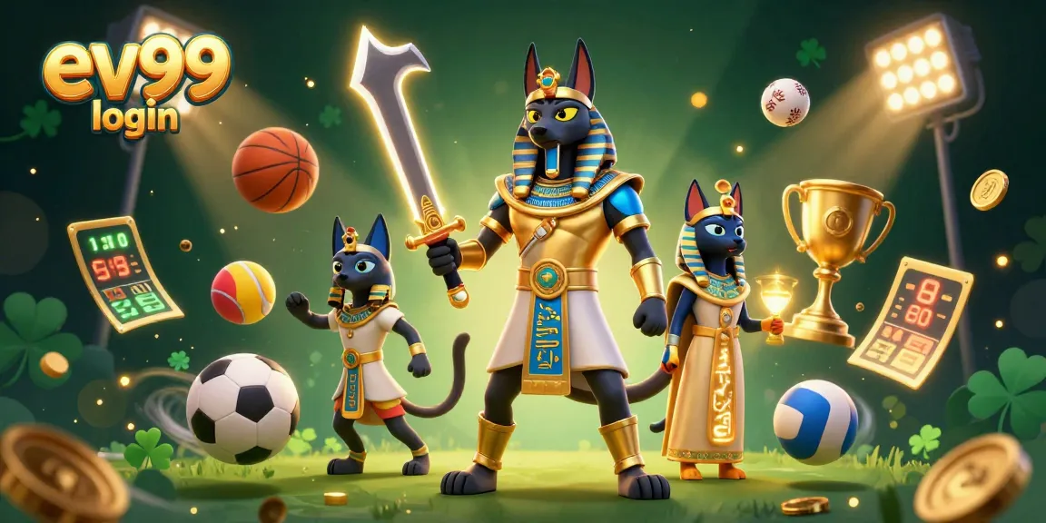 Discover winning strategies at ev99 login through vibrant casino illustration with Egyptian themes.