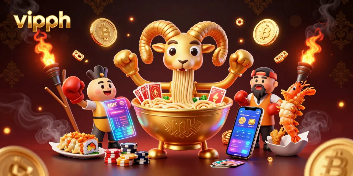 Engage with vipph's vibrant casino world featuring unique characters and crypto elements.