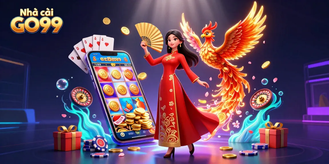 Engage with Nhà cái GO99's dynamic gaming experience filled with vibrant colors and exciting casino elements.