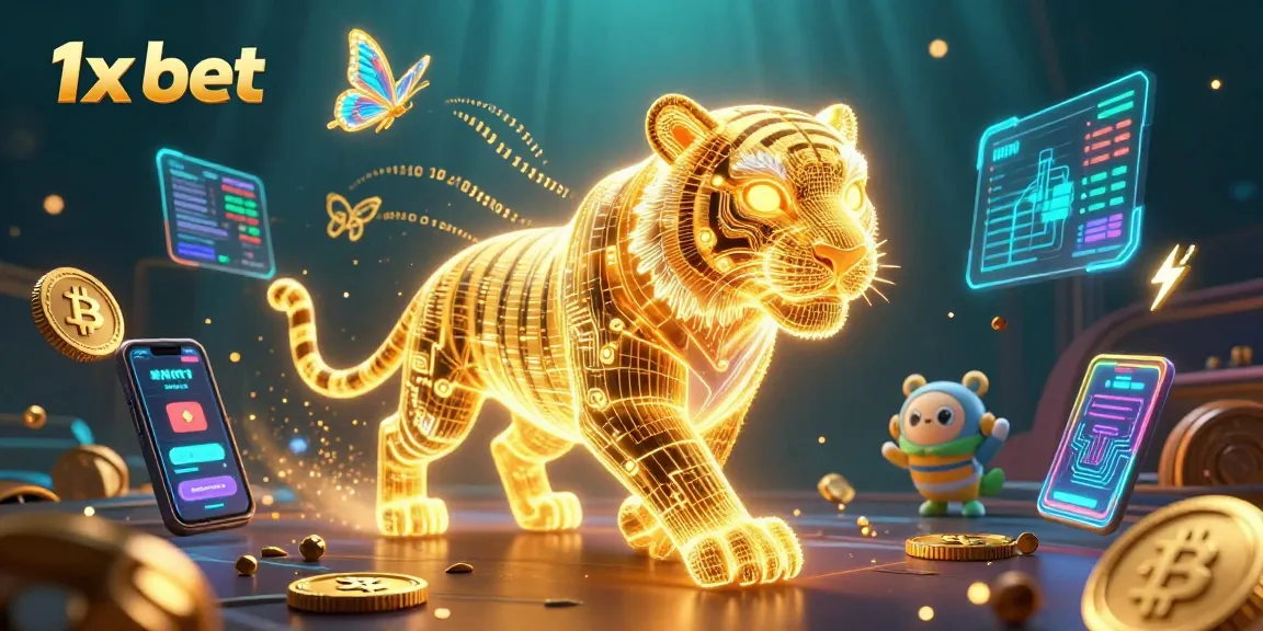 Experience the thrill of 1x bet in this immersive casino scene filled with digital energy and vibrant elements.