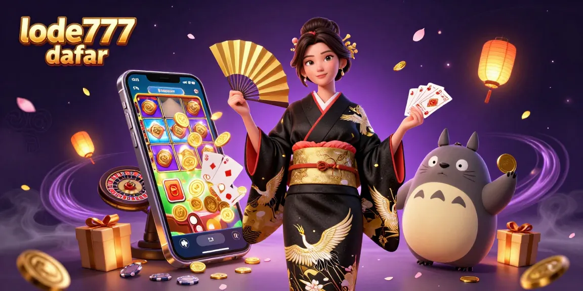 Experience the thrill of lode777 daftar with vibrant casino elements and colorful slot games.