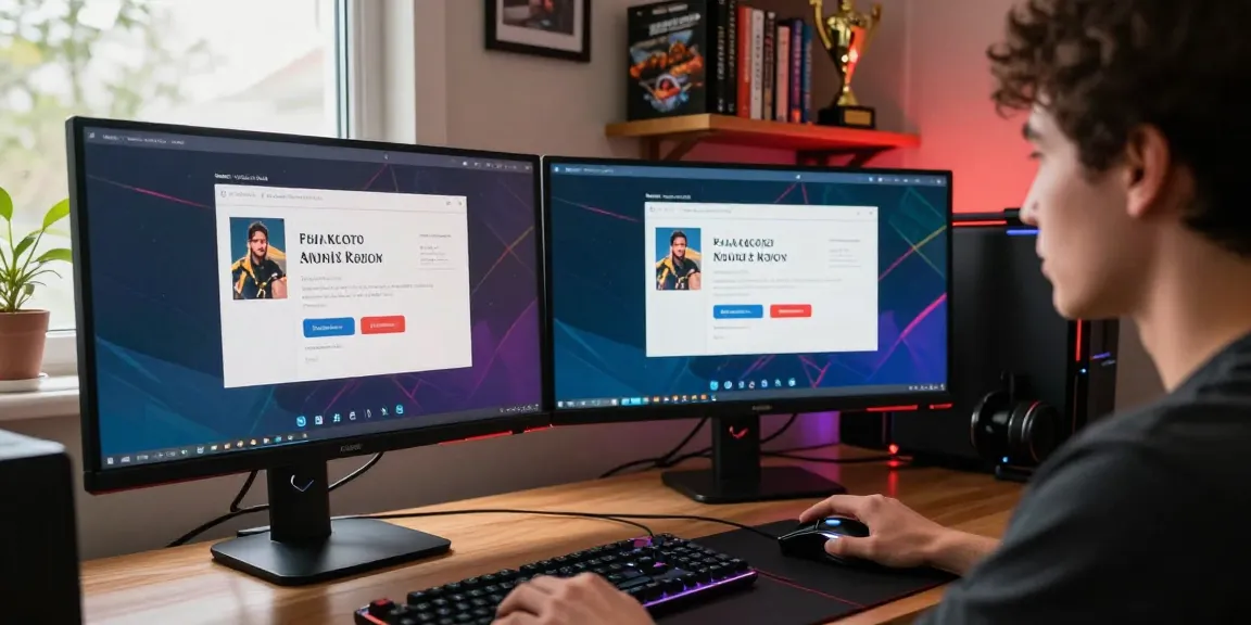Pajaktoto login interface displayed on dual monitors in an engaging home gaming setup.