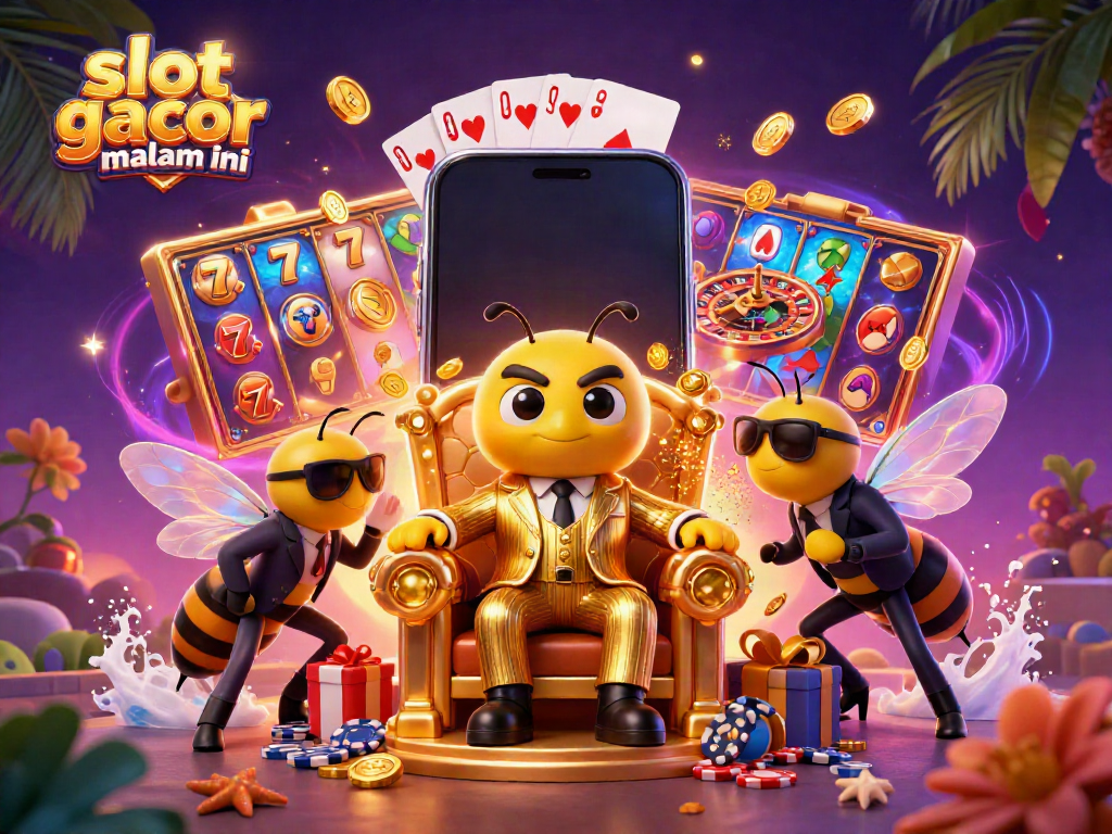 Menangkan slot gacor malam ini dengan bumblebee bos mafia dan elemen permainan kasino yang berwarna.