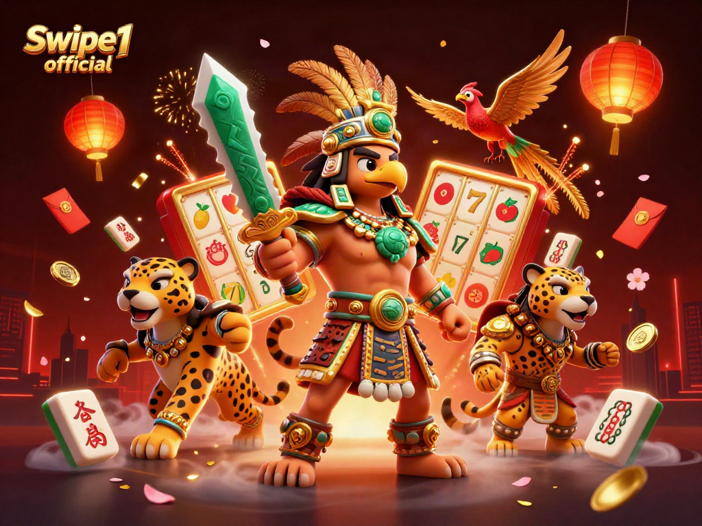 Engage with thrilling gameplay on Swipe1 official featuring dynamic 3D characters and casino elements.