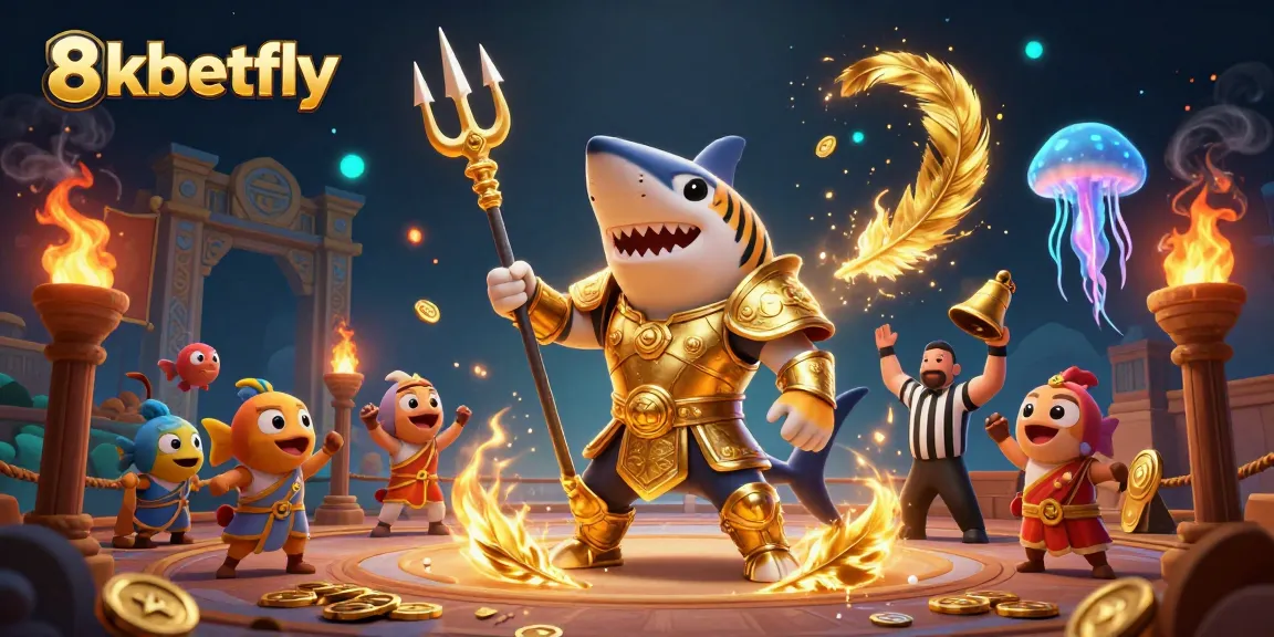 Experience thrilling gaming action with 8xbetfly's dynamic underwater casino scene.