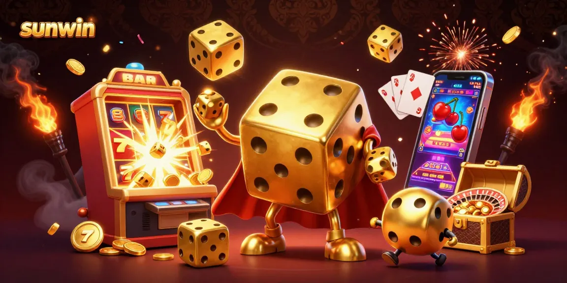 Experience sunwin's immersive casino action with vibrant golden dice and explosive jackpots.