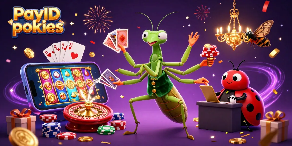 Experience exciting PayID pokies with vibrant characters and gambling elements.