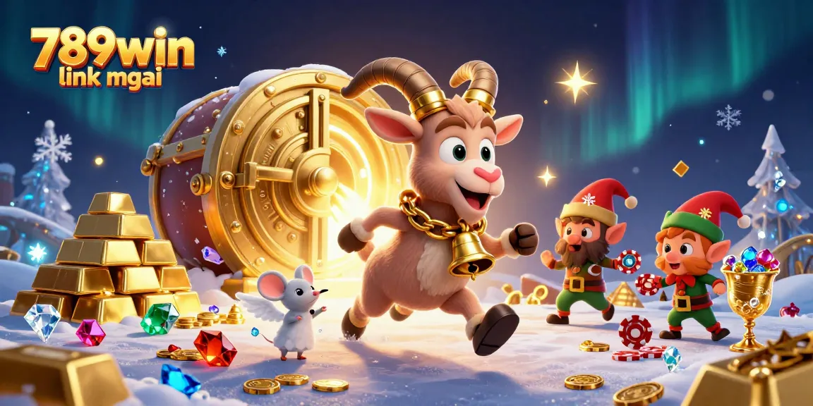 Experience thrilling wins and excitement at 789win link mới, featuring a lively casino scene with captivating characters and dazzling treasures.
