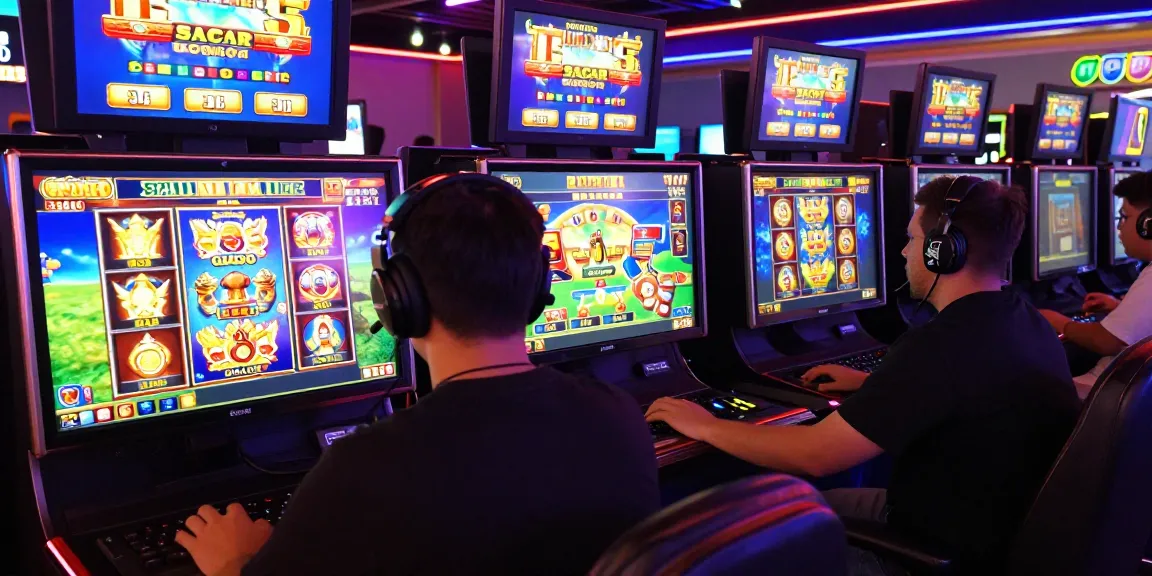Pengalaman bermain slot gacor dengan grafik warna-warni dan perangkat gaming modern.