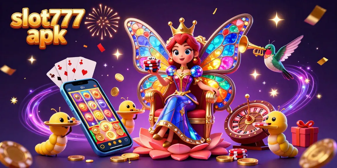 Engage in gaming adventures with the vivid slot777 apk featuring dazzling characters and slot game visuals.