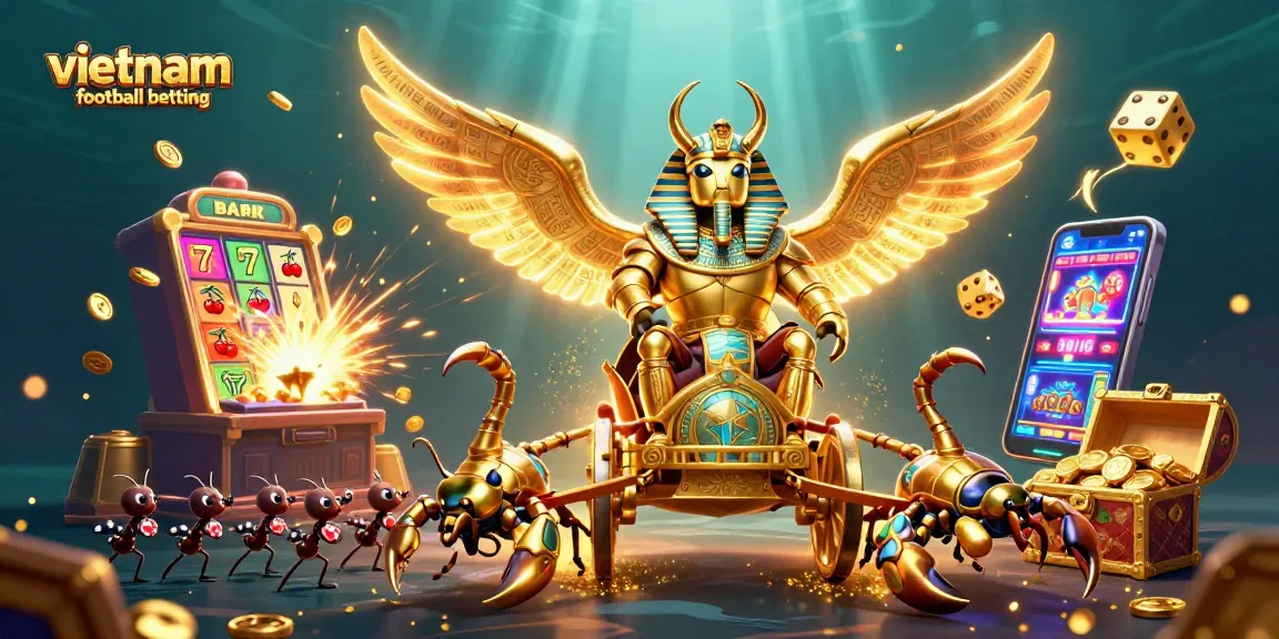 Engage in exciting vietnam football betting with a vibrant casino scene featuring dynamic characters and gaming elements.
